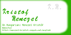 kristof menczel business card